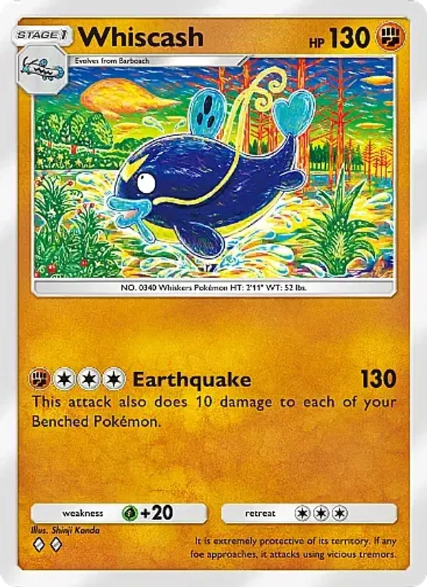 Whiscash — Eevee Grove #039 (Pokémon TCG card)