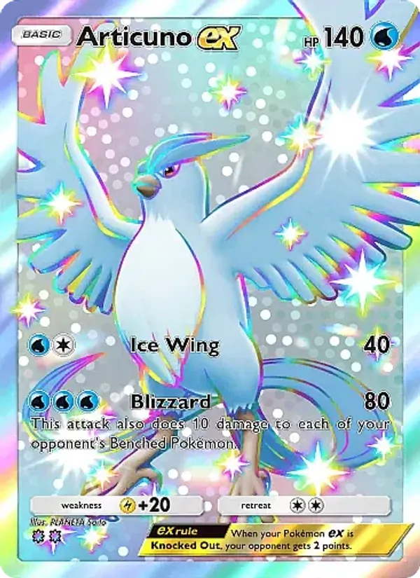 Articuno ex — Eevee Grove #104 (Pokémon TCG card)