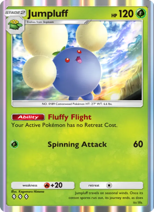 Jumpluff — Wisdom of Sea and Sky #015 (Pokémon TCG card)