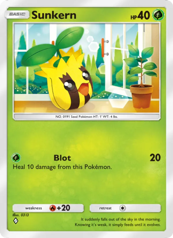 Sunkern — Wisdom of Sea and Sky #016 (Pokémon TCG card)
