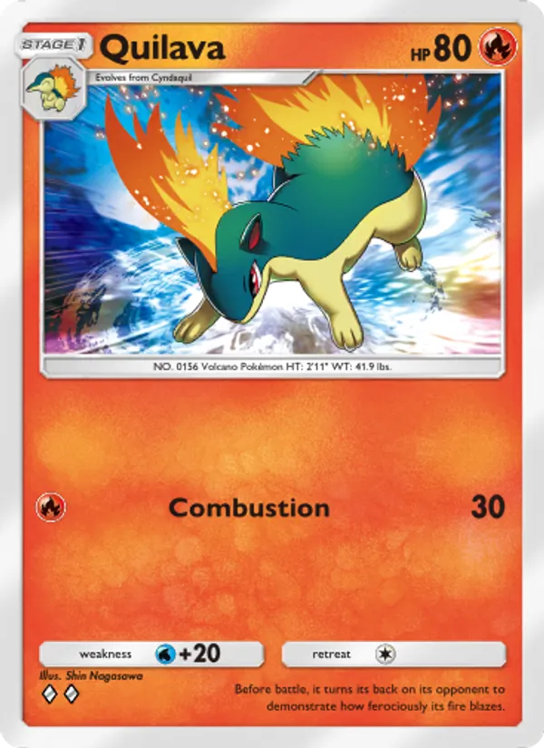 Quilava — Wisdom of Sea and Sky #028 (Pokémon TCG card)