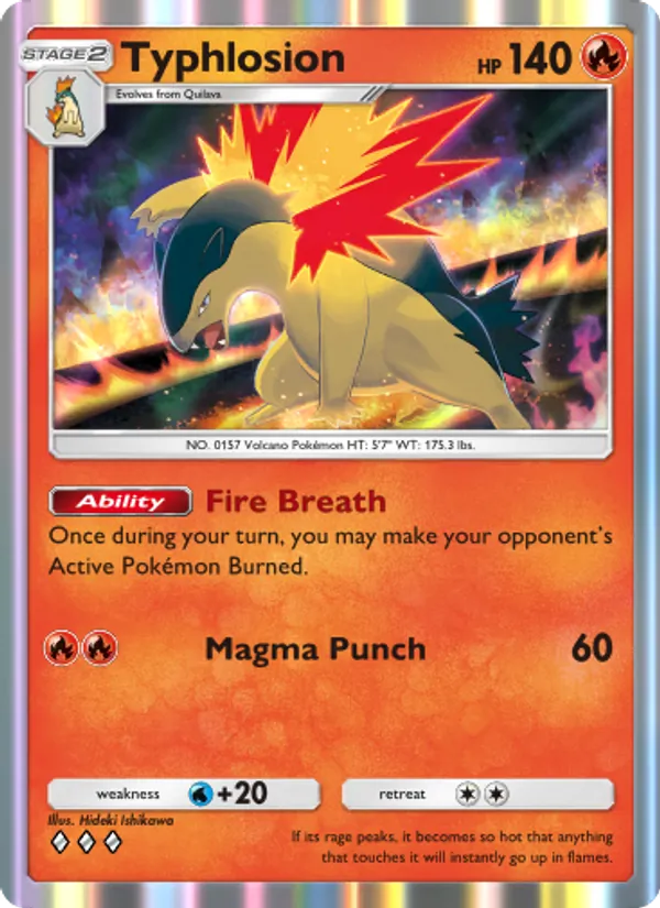 Typhlosion — Wisdom of Sea and Sky #029 (Pokémon TCG card)