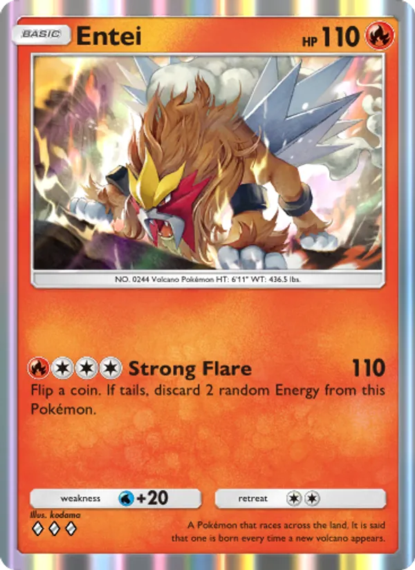 Entei — Wisdom of Sea and Sky #033 (Pokémon TCG card)