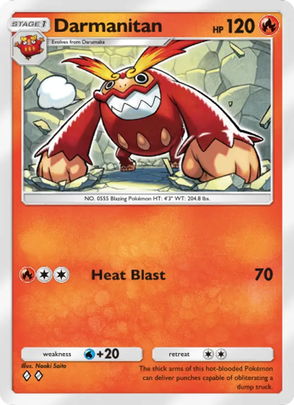 Darmanitan — Wisdom of Sea and Sky #036 (Pokémon TCG card)