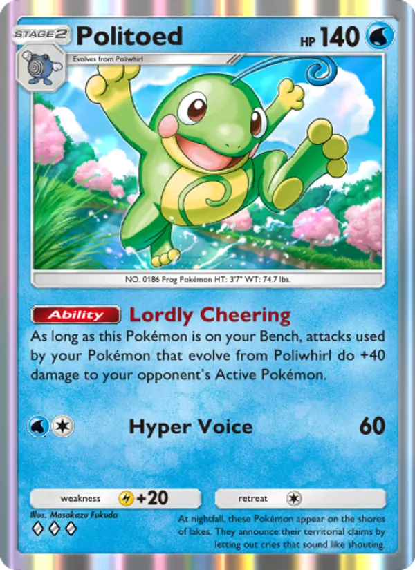 Politoed — Wisdom of Sea and Sky #040 (Pokémon TCG card)