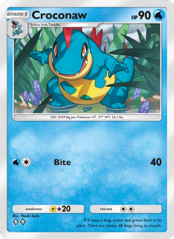 Croconaw — Wisdom of Sea and Sky #047 (Pokémon TCG card)