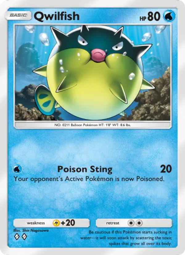 Qwilfish — Wisdom of Sea and Sky #053 (Pokémon TCG card)