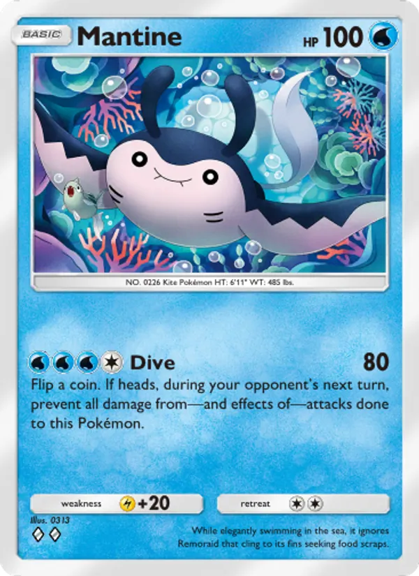Mantine — Wisdom of Sea and Sky #058 (Pokémon TCG card)