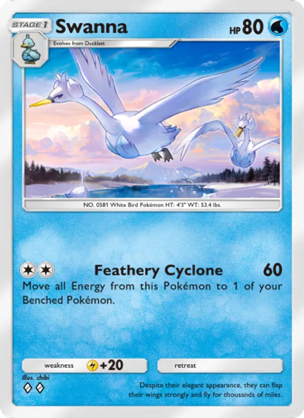 Swanna — Wisdom of Sea and Sky #063 (Pokémon TCG card)