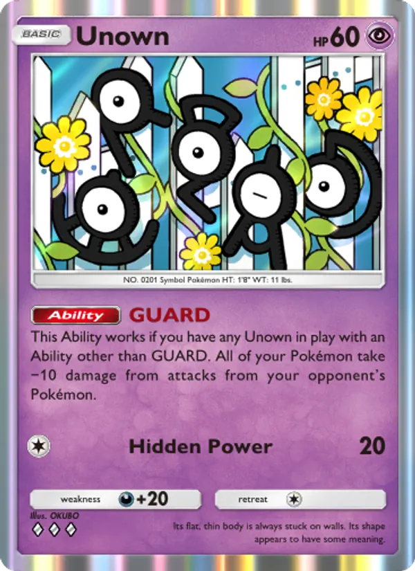 Unown — Wisdom of Sea and Sky #084 (Pokémon TCG card)