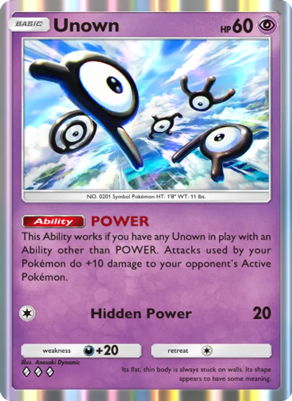Unown — Wisdom of Sea and Sky #085 (Pokémon TCG card)