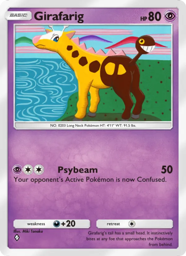 Girafarig — Wisdom of Sea and Sky #087 (Pokémon TCG card)