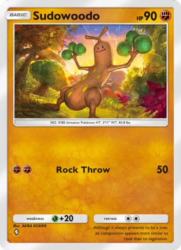 Sudowoodo — Wisdom of Sea and Sky #093 (Pokémon TCG card)