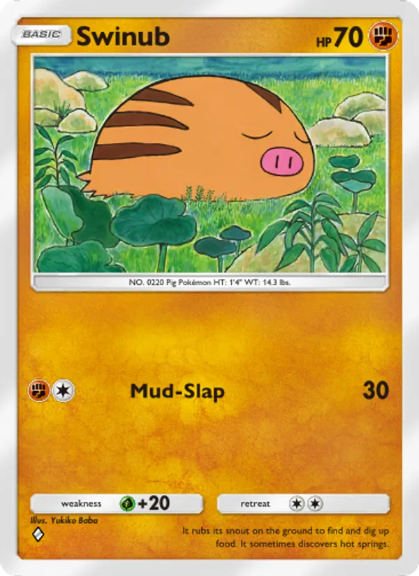 Swinub — Wisdom of Sea and Sky #096 (Pokémon TCG card)