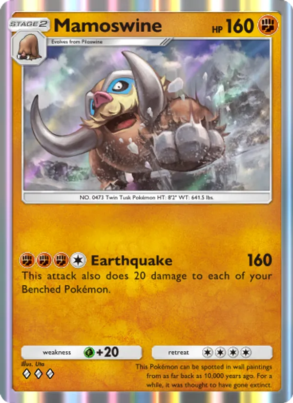 Mamoswine — Wisdom of Sea and Sky #098 (Pokémon TCG card)