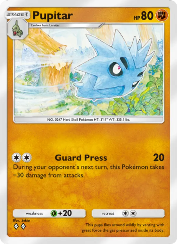 Pupitar — Wisdom of Sea and Sky #104 (Pokémon TCG card)