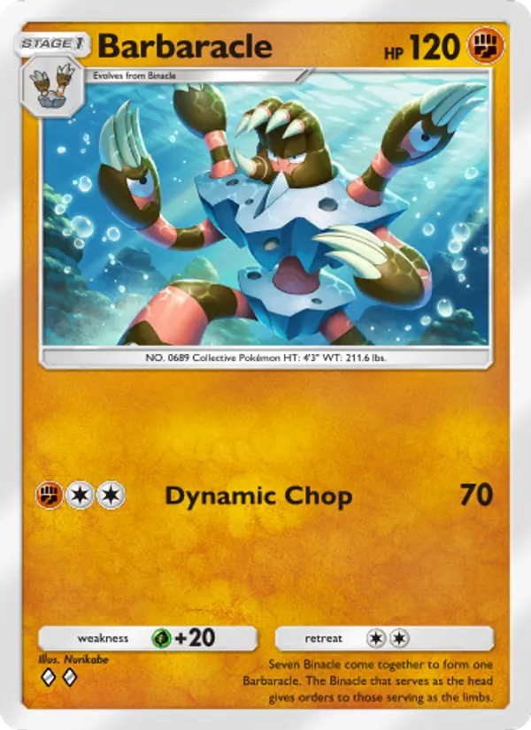 Barbaracle — Wisdom of Sea and Sky #106 (Pokémon TCG card)