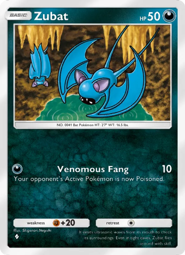 Zubat — Wisdom of Sea and Sky #107 (Pokémon TCG card)