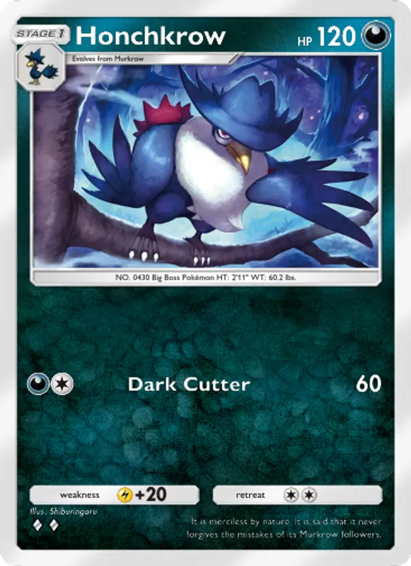Honchkrow — Wisdom of Sea and Sky #114 (Pokémon TCG card)