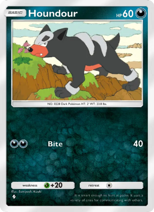 Houndour — Wisdom of Sea and Sky #117 (Pokémon TCG card)