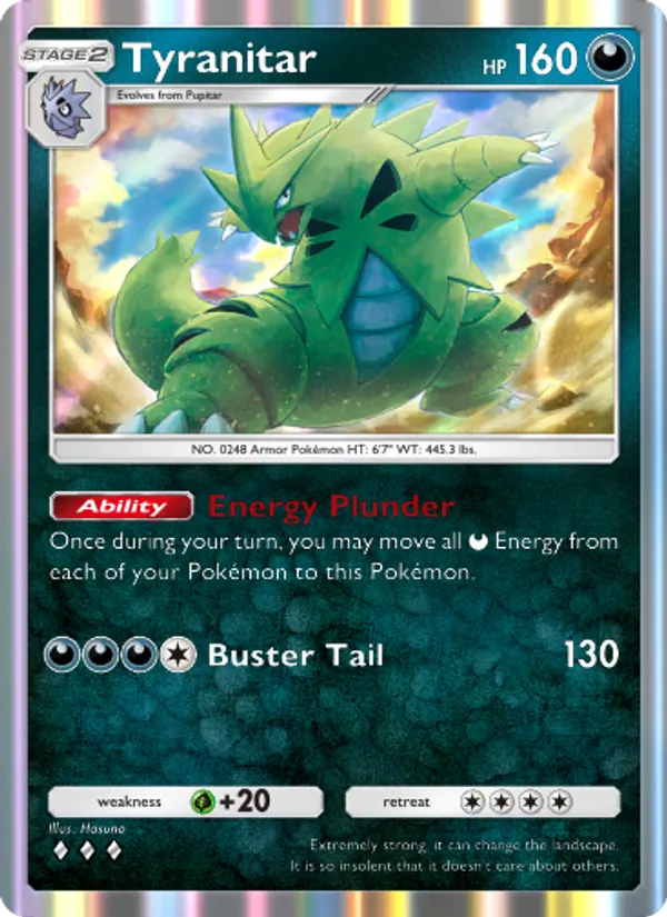 Tyranitar — Wisdom of Sea and Sky #119 (Pokémon TCG card)