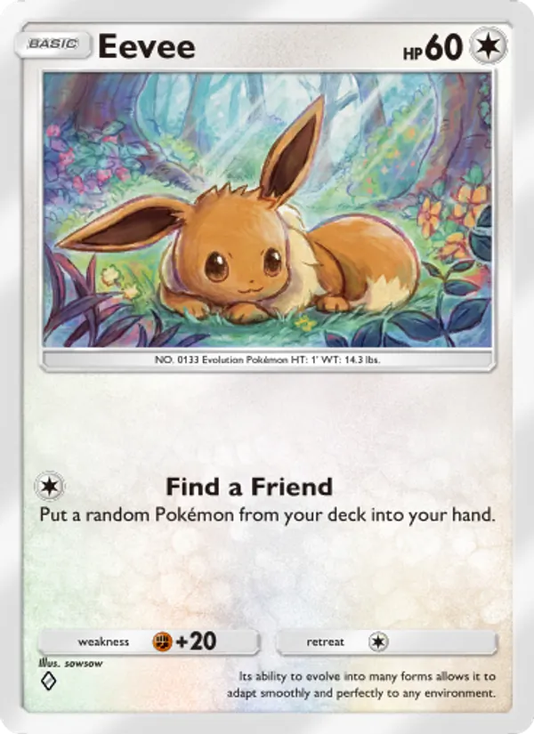 Eevee — Wisdom of Sea and Sky #134 (Pokémon TCG card)
