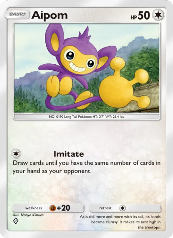 Aipom — Wisdom of Sea and Sky #142 (Pokémon TCG card)