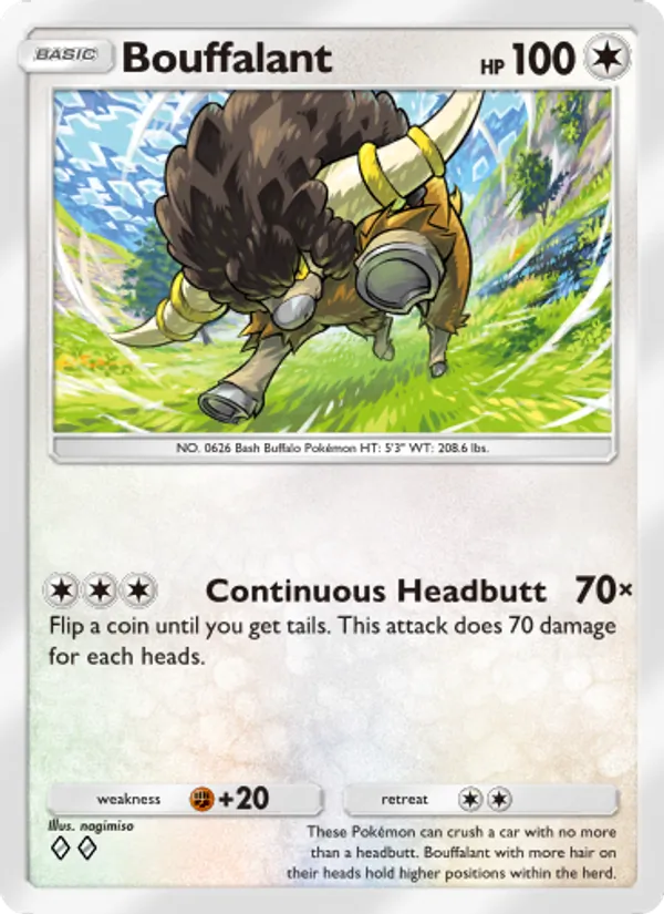 Bouffalant — Wisdom of Sea and Sky #150 (Pokémon TCG card)
