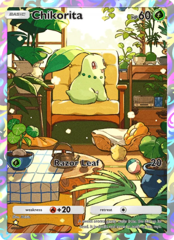 Chikorita — Wisdom of Sea and Sky #162 (Pokémon TCG card)