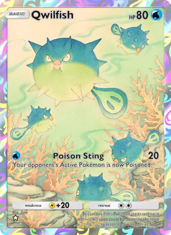 Qwilfish — Wisdom of Sea and Sky #168 (Pokémon TCG card)