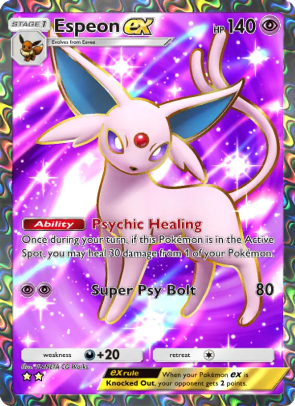 Espeon ex — Wisdom of Sea and Sky #190 (Pokémon TCG card)