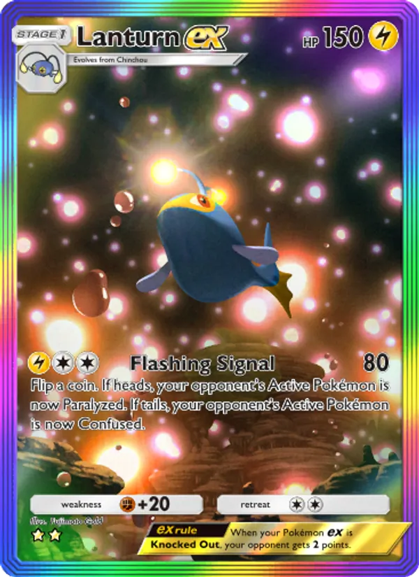 Lanturn ex — Wisdom of Sea and Sky #204 (Pokémon TCG card)