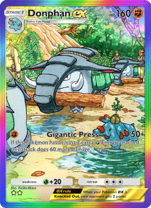 Donphan ex — Wisdom of Sea and Sky #206 (Pokémon TCG card)