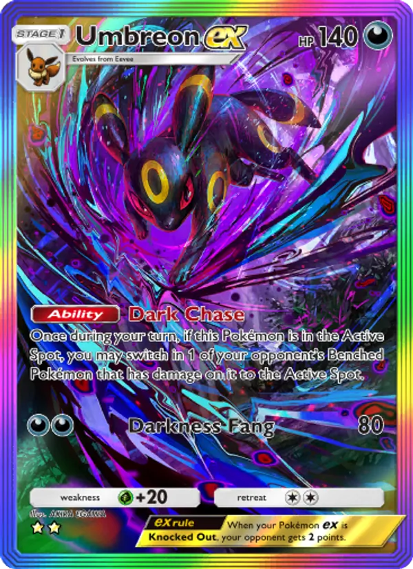 Umbreon ex — Wisdom of Sea and Sky #208 (Pokémon TCG card)