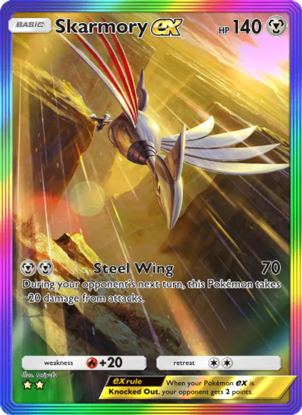 Skarmory ex — Wisdom of Sea and Sky #209 (Pokémon TCG card)