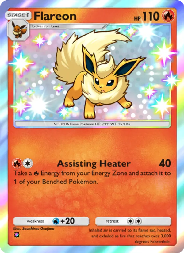 Flareon — Wisdom of Sea and Sky #213 (Pokémon TCG card)