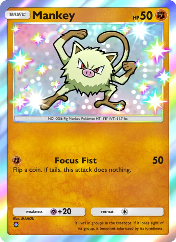 Mankey — Wisdom of Sea and Sky #221 (Pokémon TCG card)
