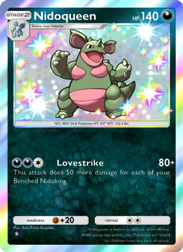 Nidoqueen — Wisdom of Sea and Sky #225 (Pokémon TCG card)