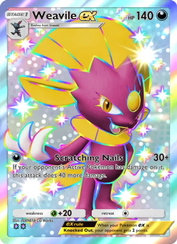 Weavile ex — Wisdom of Sea and Sky #238 (Pokémon TCG card)