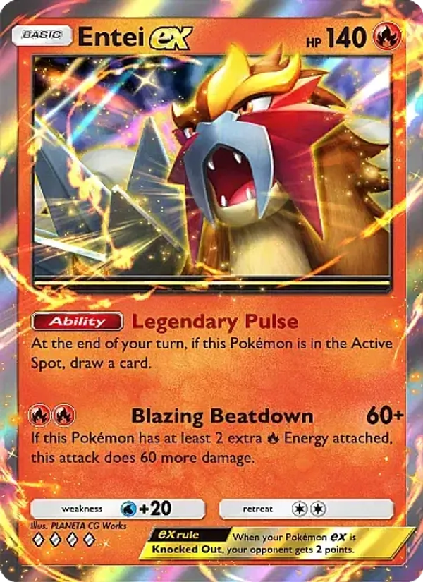 Entei ex — Secluded Springs #010 (Pokémon TCG card)