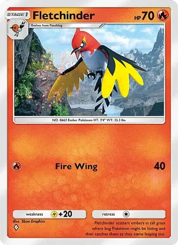 Fletchinder — Secluded Springs #011 (Pokémon TCG card)