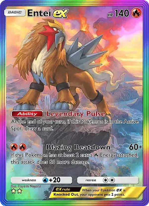 Entei ex — Secluded Springs #087 (Pokémon TCG card)