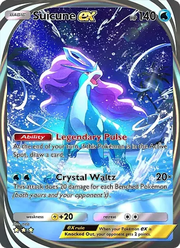Suicune ex — Secluded Springs #090 (Pokémon TCG card)