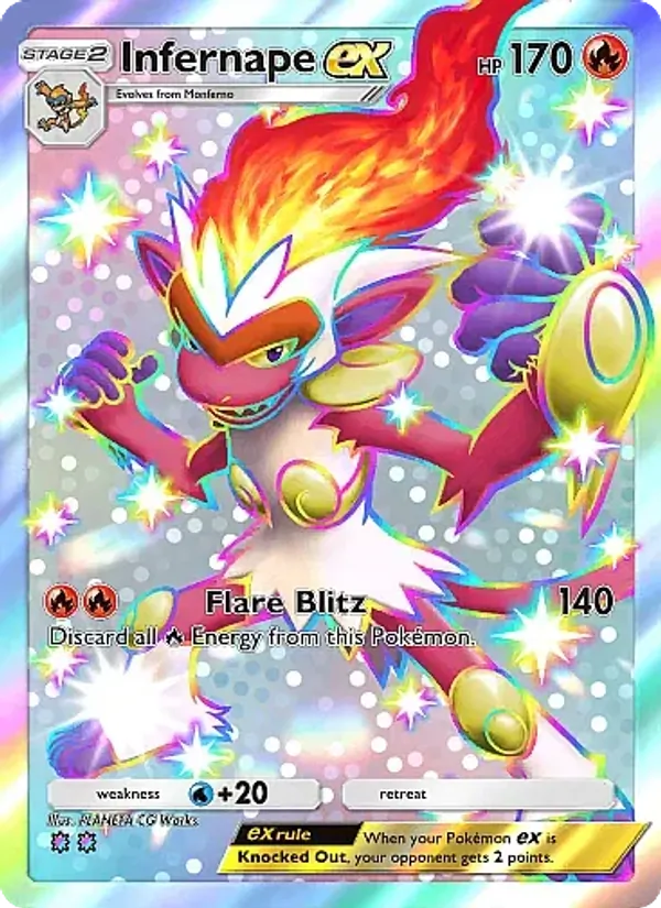 Infernape ex — Secluded Springs #101 (Pokémon TCG card)