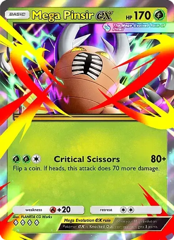 Mega Pinsir ex — Mega Rising #002 (Pokémon TCG card)