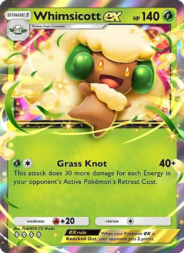 Whimsicott ex — Mega Rising #016 (Pokémon TCG card)