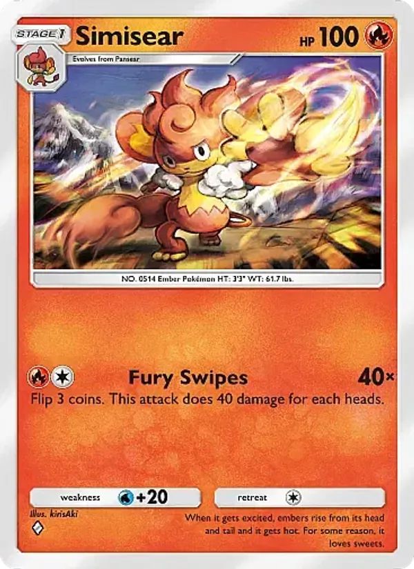 Simisear — Mega Rising #038 (Pokémon TCG card)
