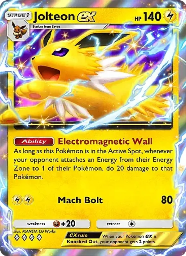 Jolteon ex — Mega Rising #081 (Pokémon TCG card)