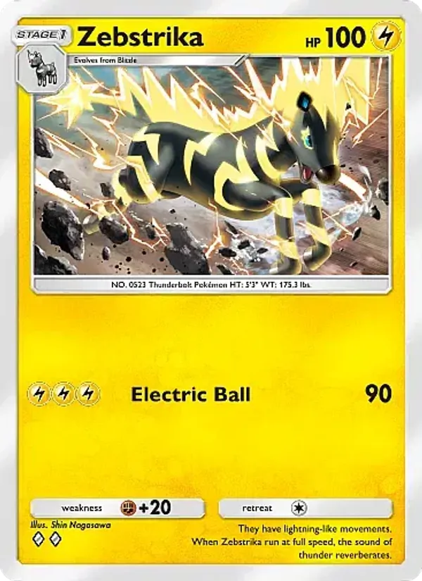 Zebstrika — Mega Rising #091 (Pokémon TCG card)