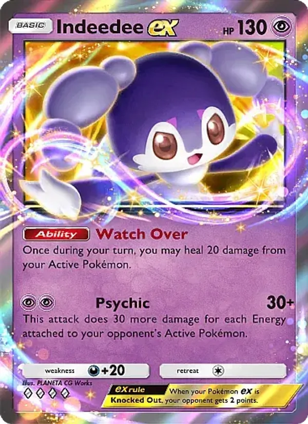Indeedee ex — Mega Rising #121 (Pokémon TCG card)